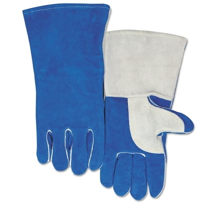 

Quality Welding Gloves Split Cowhide Large Blue | Bundle of 2 Pairs