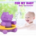 thumbnail image 2 of Termómetro de baño Nikou para bebé con pantalla de temperatura hipopótamo morado, 2 of 13