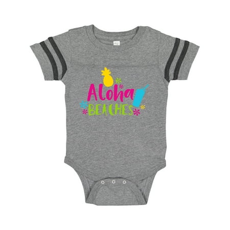 

Inktastic Aloha Beaches Flowers Pineapple Cocktail Gift Baby Boy or Baby Girl Bodysuit
