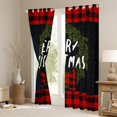 thumbnail image 3 of Homewish Merry Christmas Kids Black Out Curtains, Black Red Buffalo Plaid Curtains Pack of 2 (42x63 Each), Dreamy Starry Sky Bedroom Curtains, Curtains and Drapes Bedroom Decor, 3 of 6