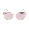 thumbnail image 7 of Inner Vision Cat Eye Aviator Metal Frame Cross Bar Sunglasses, Flat Polarized Lens for Women, Revo 100% UV Protection With Case - Rose Gold Frame, Pink Lens, 7 of 7