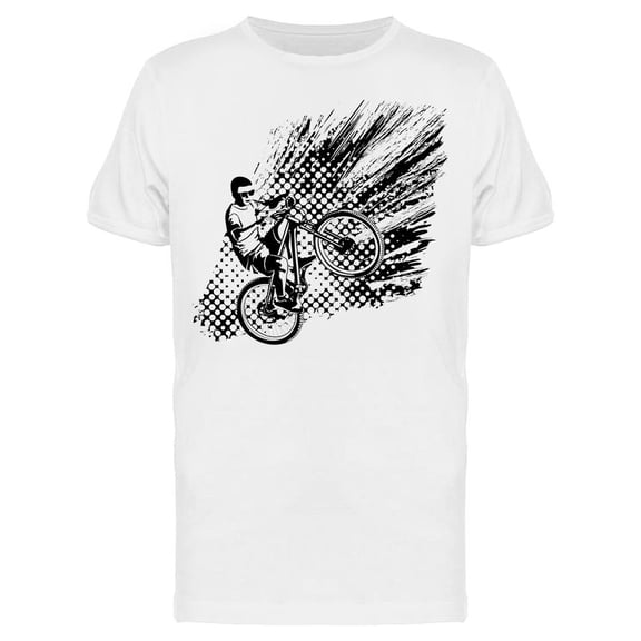 Man Doing Bike Trick T-Shirt Men -Image by Shutterstock, Male 3X-Large