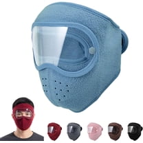 Fleece Thermal Mask with Removable Goggles, Winter Breathable Warm Mask, Full Face Protection Windproof No Fog, for Men Women Running Skiing Hiking Cycling