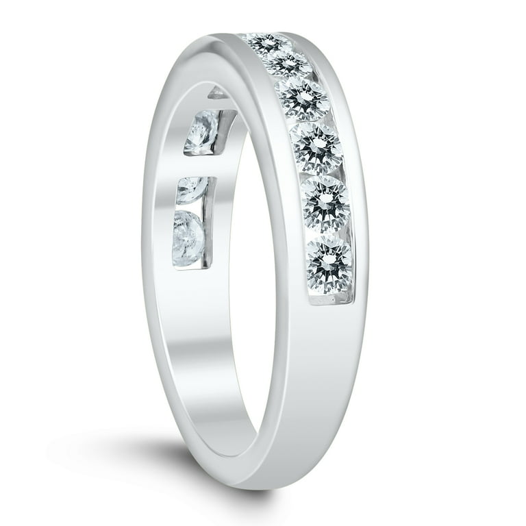 1/4 Carat TW Channel Set Diamond Band in 10K White Gold (K-L Color, I2-I3  Clarity) 