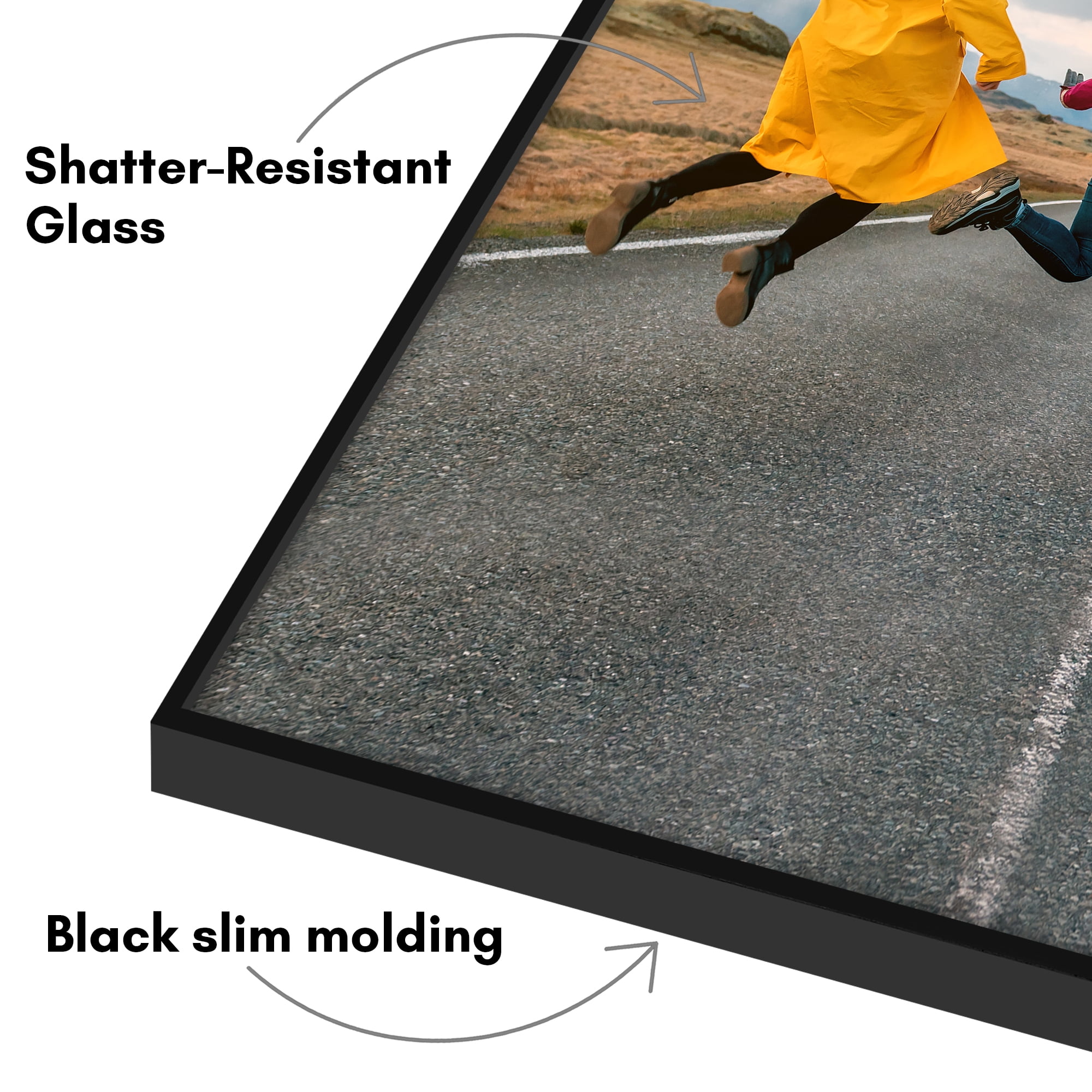 Americanflat 16x20 Front Loading Picture Frame with Shatter-Resistant Glass 2 Pack Metropolitan Photo - Black