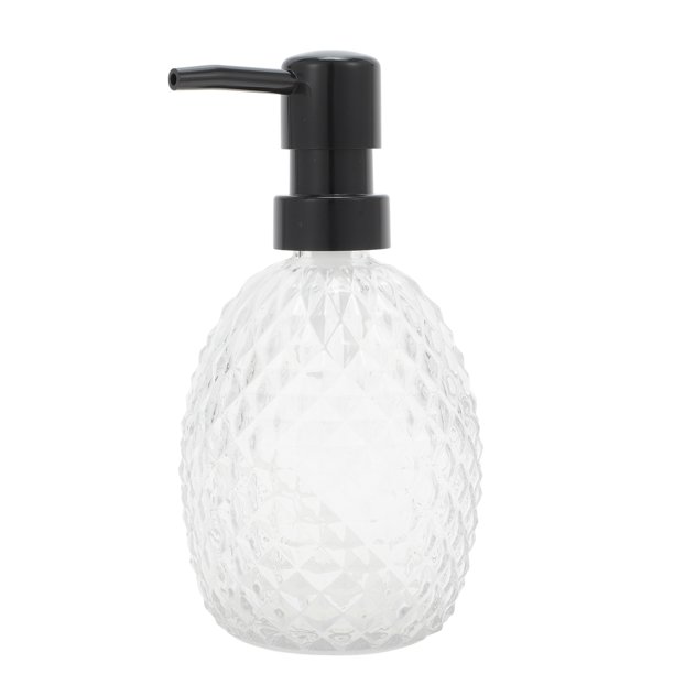 Dispensador de Jabón en Forma de Piña 11.84oz Transparente Negro