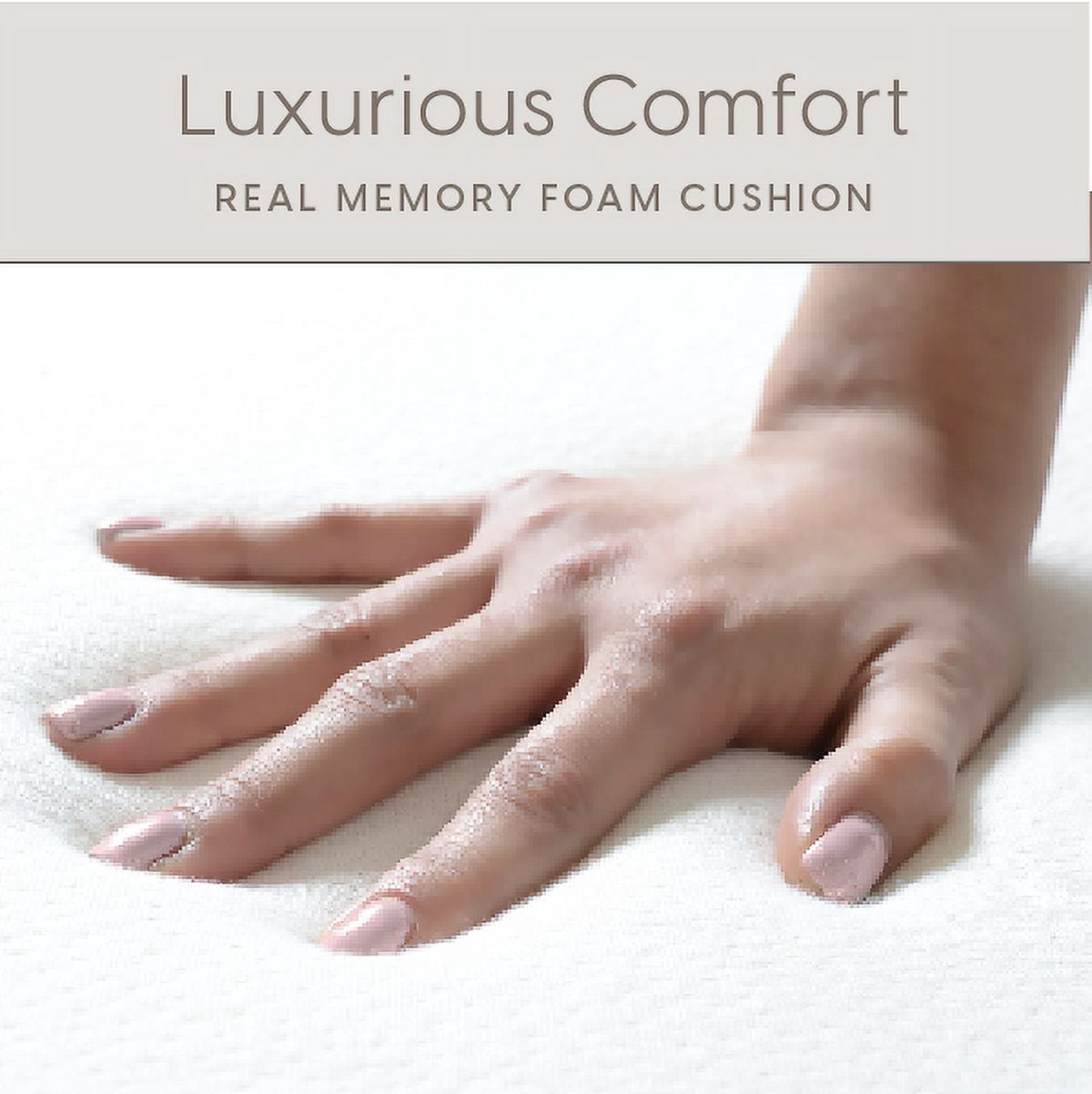 Milliard Outdoor Memory Foam Lounge Chair Cushion, Waterproof and Washable, Beige
