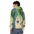 thumbnail image 4 of Wukai Adorable Kawaii Fennel Character Print Men's Zip-Up Hoodie,Fleece Full-Zip Hoodie for Men, Hooded Sweatshirt-X-Large, 4 of 5