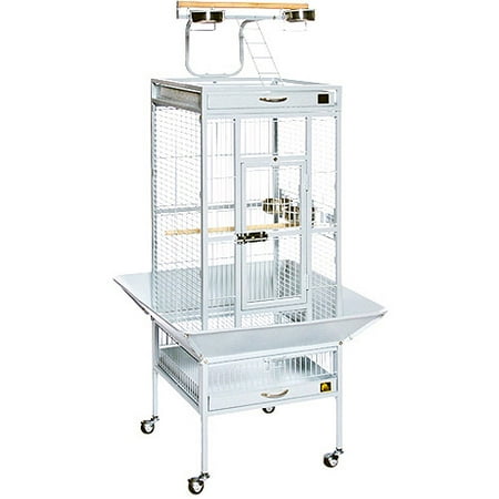 Prevue Select Wrought Iron Cockatiel Bird Cage 18"x18x57", color: Chalk White