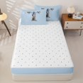 thumbnail image 4 of Homewish Girls Initial T Leopard Print Zipper Twin Comforter Sets with Fitted Sheet and 2 Pillowcases,Teens Kawaii Ribbon Bowknot Zipper Bedding Set,4-Piece, 4 of 6