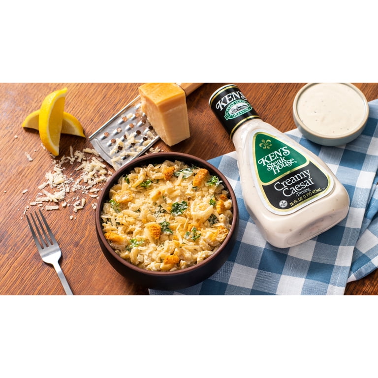Ken's Steak House Creamy Caesar Salad Dressing, 16 fl oz, Gluten Free, Made  with Real Parmesan Cheese - Walmart.com