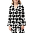 thumbnail image 5 of Gunia Teen Girls' Halloween Pajama Sets 2 Piece Button Up Long Sleeve Tops With Pants Nightwear Pjs Loungewear Black 11-12 Years, 5 of 5