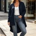 thumbnail image 6 of NominalSnug Hoodies for Women Zip up Long Sleeve Hooded Sweatshirts Irregular Hem Casual Fall Jackets with Pockets, 6 of 8