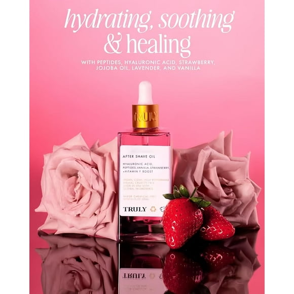 Soft Serve After Shave Oil for Women, Strawberry Vanilla, Hydrating & Soothing, Prevents Ingrown Hairs & Razor Burn, 90ml