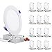 thumbnail image 3 of TORCHSTAR Basic Series 12-Pack 6 Inch Ultra-Thin LED Recessed Lighting with Junction Box, Aluminum, 3000K Warm White, 5%-100% Dimmable Slim Recessed Downlight, 12W 1000LM, ETL and Energy Star, 3 of 4