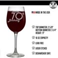 thumbnail image 2 of Retro Birthday Etched 16oz Stemmed Wine Glass 70th Birthday Gift, 2 of 5