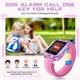 thumbnail image 6 of SHANNA 4G Smart Watch for Girls Boys, Smart Watch Phone with Calling, SOS, GPS, Camera, Flashlight, GPS Tracker for 3-12 Years Kids Birthday Xmas Gift, Purple, 6 of 8