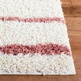 thumbnail image 3 of SAFAVIEH Venus Sophie Striped Shag Area Rug, Ivory/Pink, 5'3" x 7'6", 3 of 8