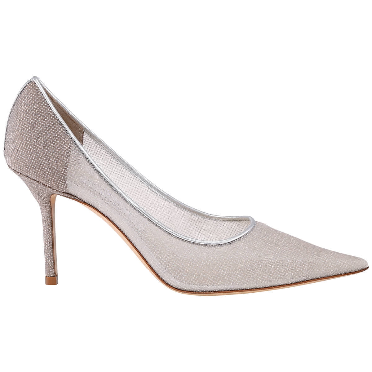 Jimmy Choo Love 85 Silver Sparks Pointed-toe Pumps, Brand Size 36.5 ( US Size 6.5 )