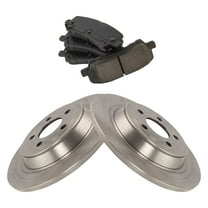 TRQ Rear Brake Pad & Rotor Kit Brake Pads Brake Rotor Ceramic Fits Select 2015-2022 Ford Mustang