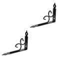 thumbnail image 2 of 2 soportes de estante de pared flotantes de metal triangulares para esquinas de montaje en pared Negro, 2 of 9