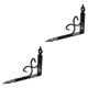thumbnail image 2 of 2 soportes flotantes para estantes de pared, gruesos, resistentes y decorativos. Negro, 2 of 9