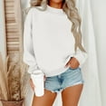 thumbnail image 2 of Resicozy Oversized Sweatshirt for Women Crewneck Solid Color Pullover Soft Trendy Sweatshirt Plus Size White M, 2 of 6
