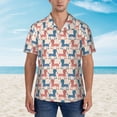 thumbnail image 4 of Lsque Cartoon Poodle Dog pattern Hawaiian Shirt for Men, Unisex Summer Beach Casual Short Sleeve Button Down Shirts-Small, 4 of 9