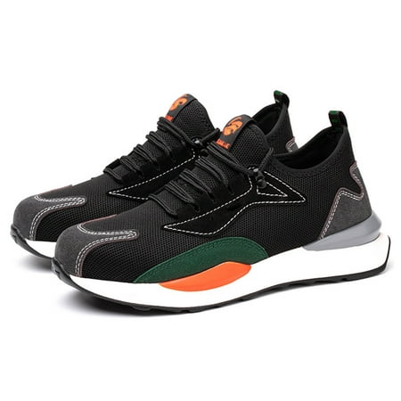 

OwnShoe Unisex Lightweight Work Shoes Steel Toe Work Sneakers Men Women Safety Shoes