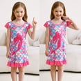 thumbnail image 3 of Jurebecia 2 Pcs Summer Girl Unicorns Nightgown Mermaids Cartoon Pajamas Dress for Kids Teenager Night Dress Baby Nightdress Cute Children Clothing 3-4 Years 110 CM, 3 of 9