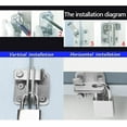 thumbnail image 3 of 3 Pcs Sliding Door Lock Padlock Hasp Door Lock Latch Buckle Lock Anti-theft Hook, Stainless Steel Brushed Finish, 3 of 5