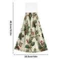 thumbnail image 3 of 2PCS Velcro Hangable Hand Towels Quick-Drying Hanging Kitchen Towels for Kitchen & Bathroom Pine Boughs and Holly Pattern, 3 of 7