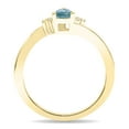 thumbnail image 2 of SZUL Women's Pear Shaped Aquamarine and Diamond Tierra Ring in 10K Yellow Gold, 2 of 5