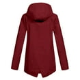 thumbnail image 4 of MuXi Women's Lightweight Hooded Anorak Windproof Rain Jacket with Pockets for Outdoor Workout and Daily Wear (Wine,XXL), 4 of 4