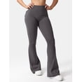 thumbnail image 3 of Leggins YEOREO Brittany Flare con bolsillos para mujer, gris oscuro, talla S, 3 of 5
