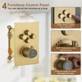 thumbnail image 5 of CASAINC Wall Mounted 1-Spray Thermostatic Dual Shower Heads 4-function Shower Faucet 1.8 with Body Spray Bathroom Shower System in Brushed Gold, 5 of 11