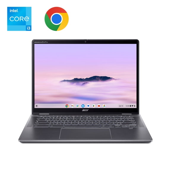Acer Chromebook Plus Spin 514 (CP514‑4HN‑354D) 14 po FHD+ IPS tactile convertible, Intel Core i3‑1315U, 8 Go DDR5, SSD 256 Go
