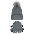 thumbnail image 1 of Knit Hat Gloves Set For Women Winter Ski Outing, 1 of 5