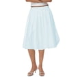 thumbnail image 1 of Falda Tsseiatte de corte A para mujer, informal, de verano, de color liso, con cintura elástica, para playa, vacaciones, club, ropa de calle., 1 of 6