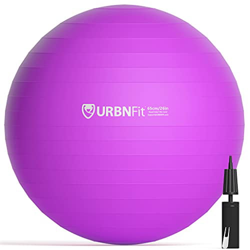 Workout Guide & Quick Pump Included Multiple Sizes Stability Anti Burst Professional Quality Design for Fitness Balance & Yoga URBNFit Exercise Ball 
