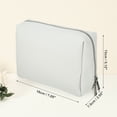 thumbnail image 4 of Unique Bargains Small Portable Travel Cosmetic Bag for Women Zipper PU Leather Makeup Bag Suitable for Lipstick White, 4 of 7