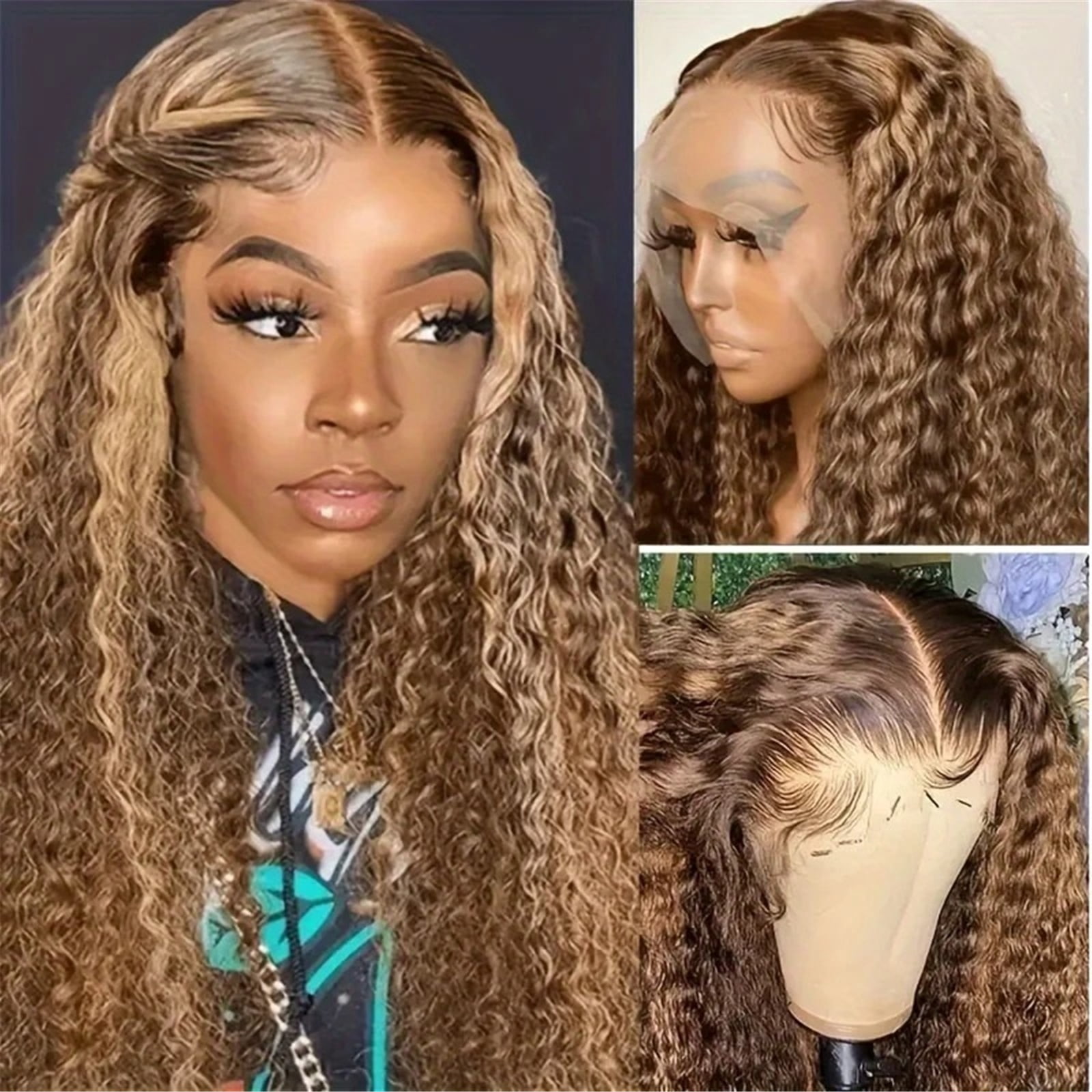 13x6 HD Lace Frontal Wig Human Hair Water Wave Lace Front Wigs Deep Wave,230 density