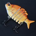 thumbnail image 4 of 6.3cm Plastic Artificial Lure Fishing Bait Multi-section Sinking Wobbler Hooks Tackle(JM045-4), 4 of 8