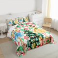 thumbnail image 3 of Manfei Princess Fairy Elf Full Size Comforter Sets, Christmas Buffalo Plaid Bedding Comforter Set, Cartoon Xmas Tree Reversible Bedding Sets, Luxury Bedroom Decor, 3 Pieces, 3 of 8