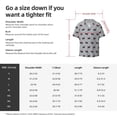 thumbnail image 5 of Balery Polka Dot Christmas Dog Camisa Casual de Manga Corta con Botones para Hombre, Texturizada, Estilo Cubano, para Playa, Verano-Small, 5 of 5