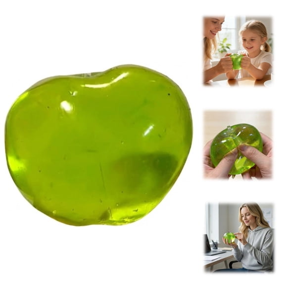Squishy Apple Stress Suagr Balls, Squeeze Toys, Cute Fruit Squishy Toys Birthday Gifts, Apple Stress Sugar Ball for Easter Basket Stuffers