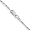 thumbnail image 2 of Sterling Silver Rhodium-Plated 1.5mm Beveled Oval Cable Chain (24 X 1.5) Made In India qca050r-24, 2 of 5