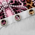thumbnail image 4 of Erosebridal Personalized Leopard Bowknot Black Out Curtains,Pink Cheetah Print Kids Curtains Pack of 2 (42x63 Each), 4 of 7