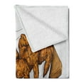 thumbnail image 2 of Food Soft Flannel Fleece Throw Blanket, Graphical Image of Chicken Wings and Sauce on a Wooden Service Board, Cozy Plush for Indoor and Outdoor Use, 50" x 60", Amber and Charcoal Grey, by Ambesonne, 2 of 5