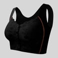 thumbnail image 2 of NIEWTR Womens Front Snap Closure Bras Soft Seamless Wireless Lace Bralettes Comfort Full Coverage Bra(Black,XL), 2 of 4